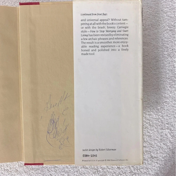 Vintage Dale Carnegie How To Stop Worrying And Start Living Hard Cover Book - Picture 13 of 13